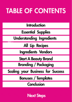 Lip Formulation Recipe Book