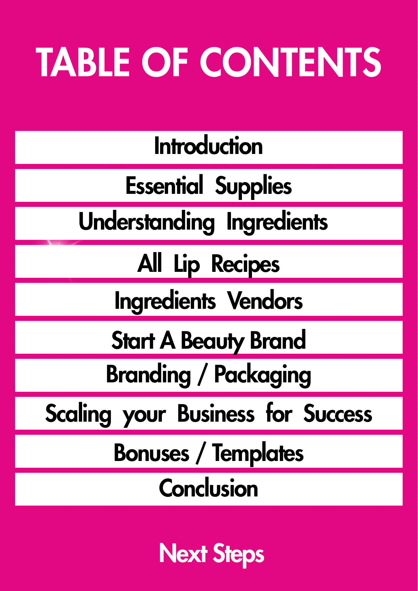 Lip Formulation Recipe Book