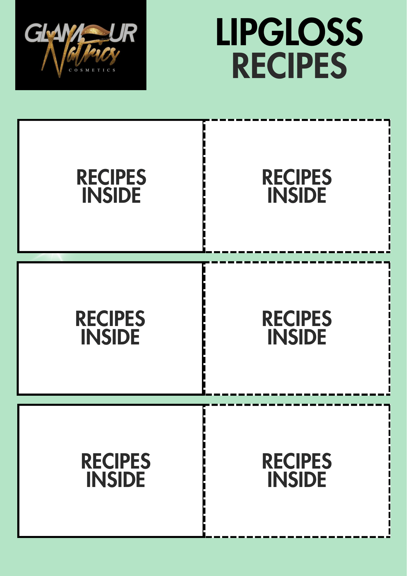 Lip Formulation Recipe Book